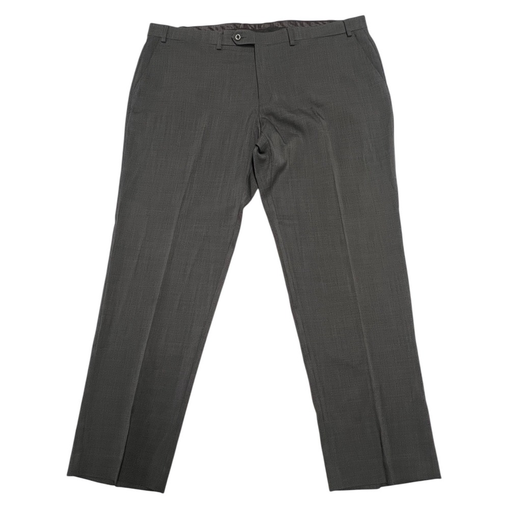 Michael Kors Men's Dress Pants Size 42x30 Charcoal Gray Flat Front Slacks